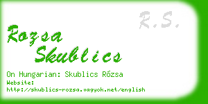 rozsa skublics business card